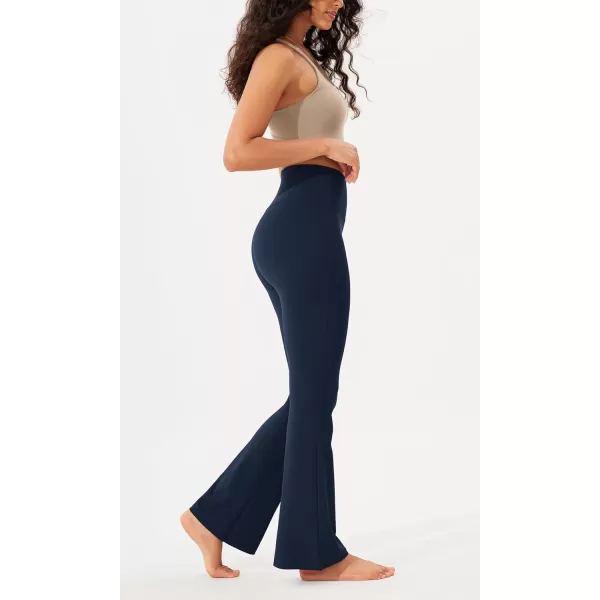 imageODODOS Womens Bootcut Yoga Pants Tummy Control Non See Through Bootleg Gym Workout PantsNavy