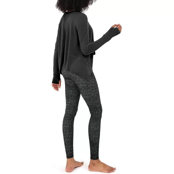 imageODODOS Long Sleeve Tee for Women with Thumb Hole Athletic Gym Workout Crop Tops Yoga ShirtsBlackwashed