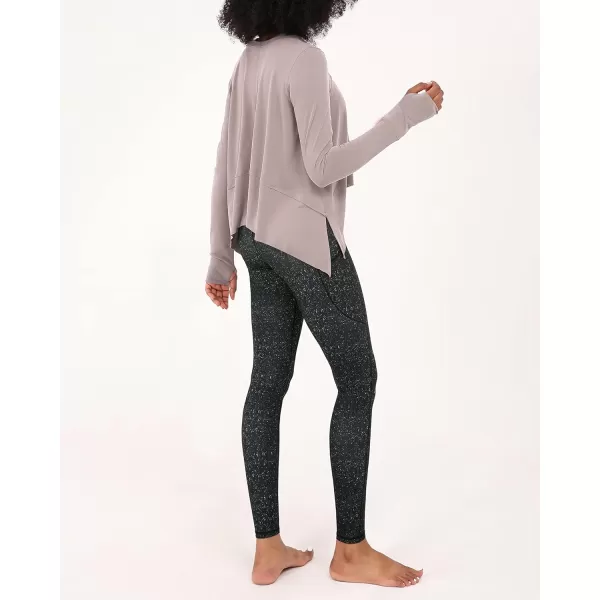 imageODODOS Long Sleeve Tee for Women with Thumb Hole Athletic Gym Workout Crop Tops Yoga ShirtsLavenderwashed