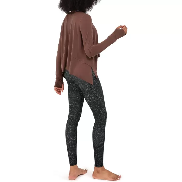 imageODODOS Long Sleeve Tee for Women with Thumb Hole Athletic Gym Workout Crop Tops Yoga ShirtsSangriawashed