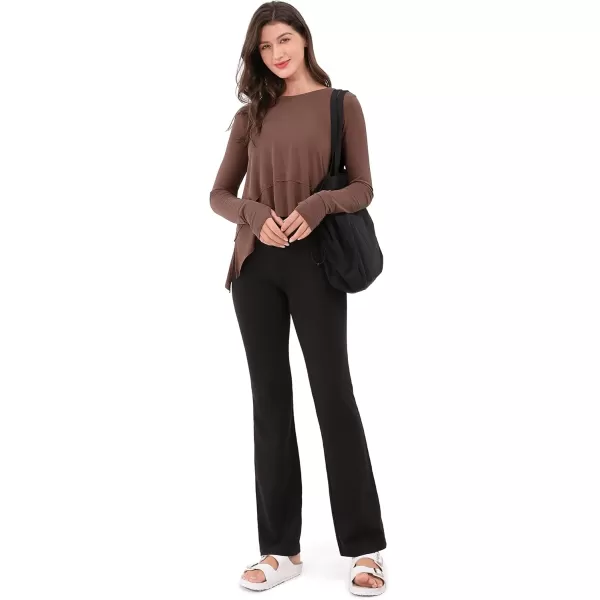 imageODODOS Long Sleeve Tee for Women with Thumb Hole Athletic Gym Workout Crop Tops Yoga ShirtsSangriawashed
