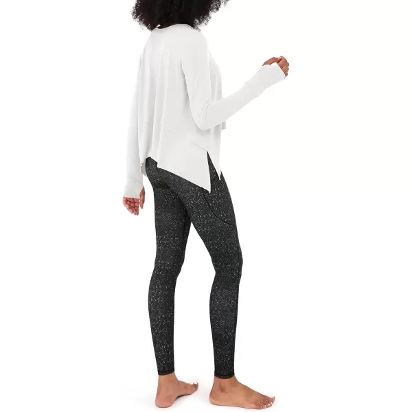 imageODODOS Long Sleeve Tee for Women with Thumb Hole Athletic Gym Workout Crop Tops Yoga ShirtsWhitewashed