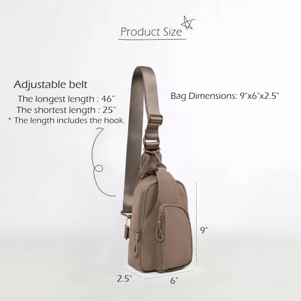 imageODODOS Daily Sling Bag with Adjustable Straps Crossbody Chest Bag Lightweight Small Backpack for Casual Traveling HikingField