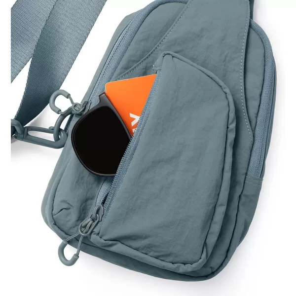 imageODODOS Daily Sling Bag with Adjustable Straps Crossbody Chest Bag Lightweight Small Backpack for Casual Traveling HikingTeal Blue