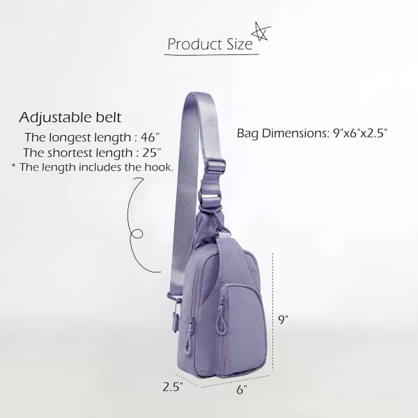 imageODODOS Daily Sling Bag with Adjustable Straps Crossbody Chest Bag Lightweight Small Backpack for Casual Traveling HikingUltra Violet