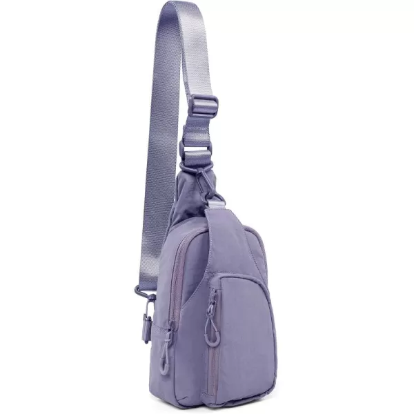 imageODODOS Daily Sling Bag with Adjustable Straps Crossbody Chest Bag Lightweight Small Backpack for Casual Traveling HikingUltra Violet