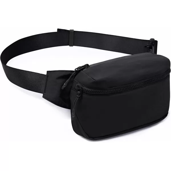 imageODODOS 2L Belt Bag for Women Men Crossbody Fanny Packs with Adjustable Strap Waist Pouch for Workout Hiking Running Travel Light GreyBlack