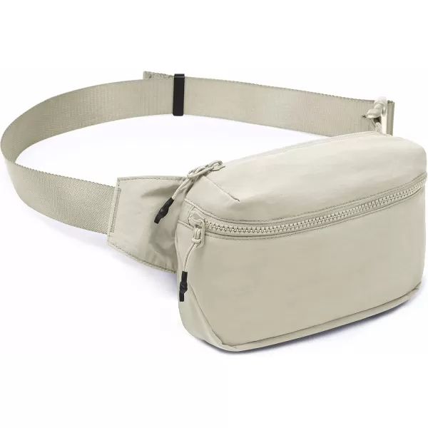 imageODODOS 2L Belt Bag for Women Men Crossbody Fanny Packs with Adjustable Strap Waist Pouch for Workout Hiking Running Travel Light GreyLight Grey