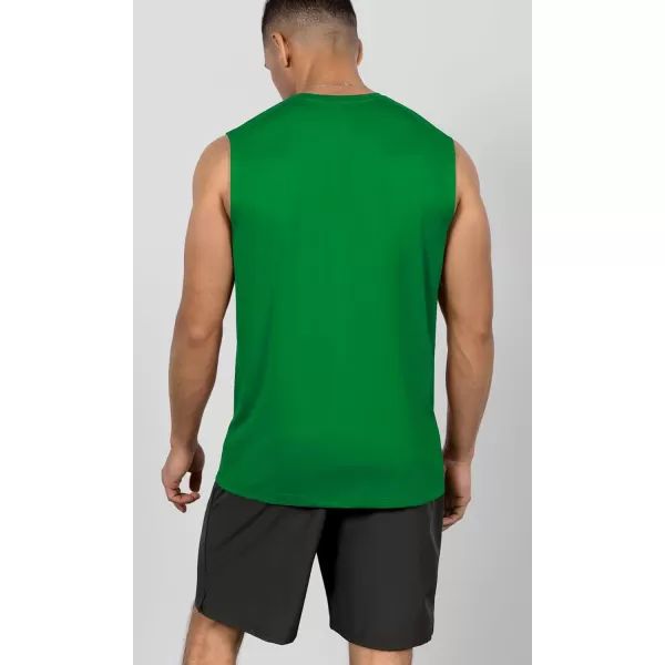 imageODODOS Mens Quick Dry Athletic Tank Tops UPF 50 Sun Protection SPF Workout Sleeveless Muscle ShirtsGreen