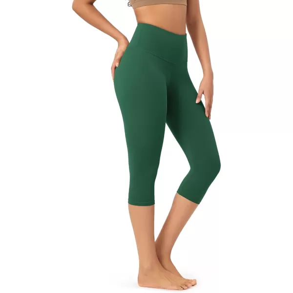 imageODODOS ODCLOUD Buttery Soft Lounge Yoga Capris for Women 14quot  19quot  21quot High Waist Capri LeggingsDark Green