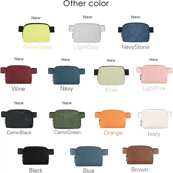 imageODODOS Unisex Mini Belt Bag with Adjustable Strap Small Fanny Pack for Workout Running Traveling Hiking IvoryBlack