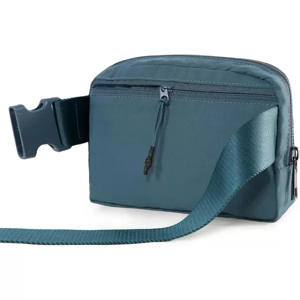 imageODODOS Unisex Mini Belt Bag with Adjustable Strap Small Fanny Pack for Workout Running Traveling Hiking IvoryBlue