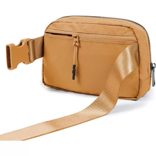 imageODODOS Unisex Mini Belt Bag with Adjustable Strap Small Fanny Pack for Workout Running Traveling Hiking IvoryBronze