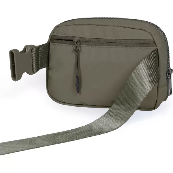 imageODODOS Unisex Mini Belt Bag with Adjustable Strap Small Fanny Pack for Workout Running Traveling Hiking IvoryDark Umber