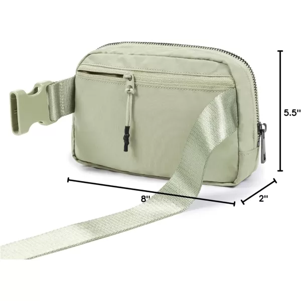 imageODODOS Unisex Mini Belt Bag with Adjustable Strap Small Fanny Pack for Workout Running Traveling Hiking IvoryDesert Sage