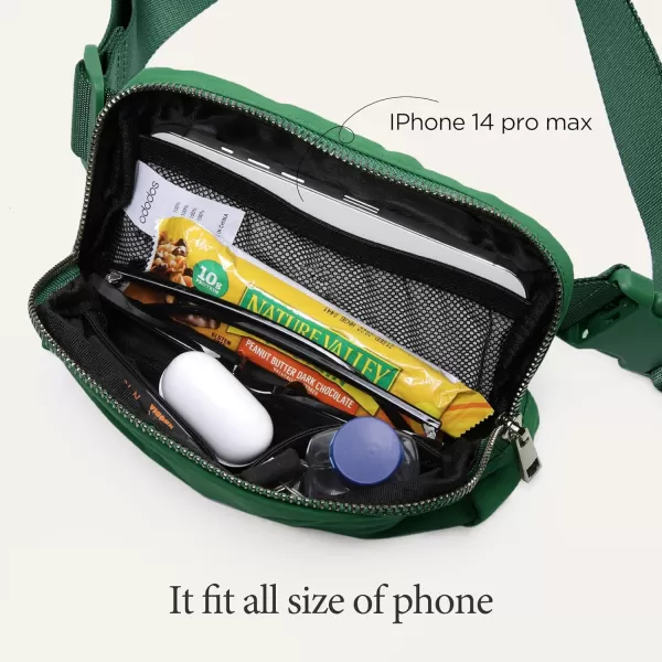 imageODODOS Unisex Mini Belt Bag with Adjustable Strap Small Fanny Pack for Workout Running Traveling Hiking IvoryForest