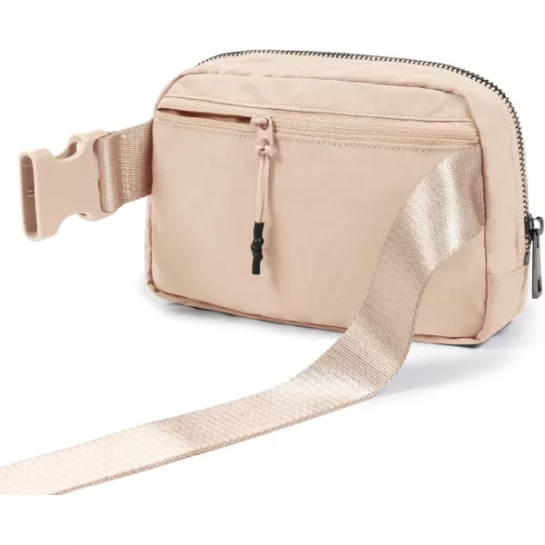 imageODODOS Unisex Mini Belt Bag with Adjustable Strap Small Fanny Pack for Workout Running Traveling Hiking IvoryIrish Cream