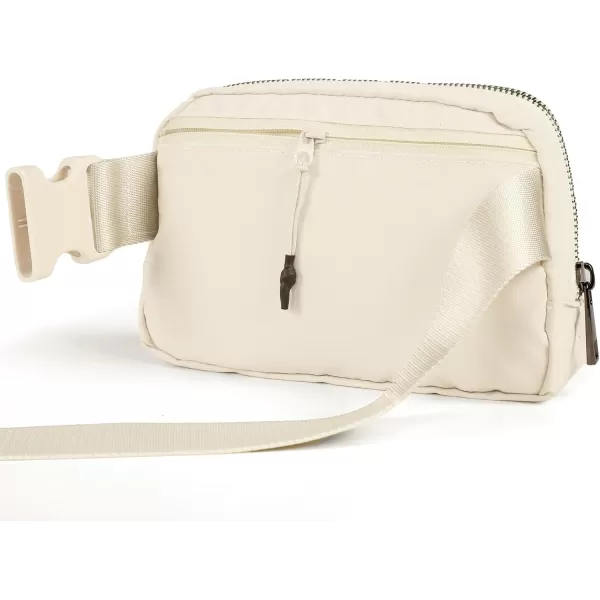 imageODODOS Unisex Mini Belt Bag with Adjustable Strap Small Fanny Pack for Workout Running Traveling Hiking IvoryIvory