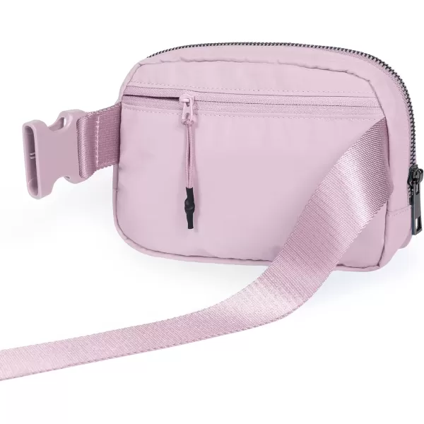 imageODODOS Unisex Mini Belt Bag with Adjustable Strap Small Fanny Pack for Workout Running Traveling Hiking IvoryLavender