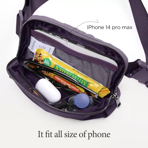 imageODODOS Unisex Mini Belt Bag with Adjustable Strap Small Fanny Pack for Workout Running Traveling Hiking IvoryNavy Cosmos