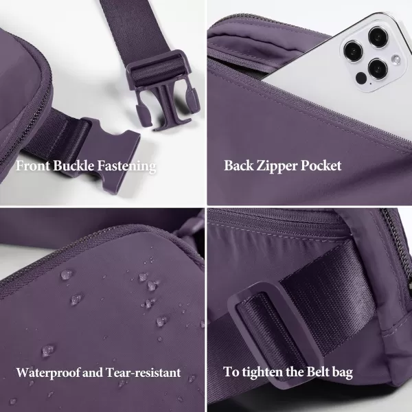 imageODODOS Unisex Mini Belt Bag with Adjustable Strap Small Fanny Pack for Workout Running Traveling Hiking IvoryNavy Cosmos