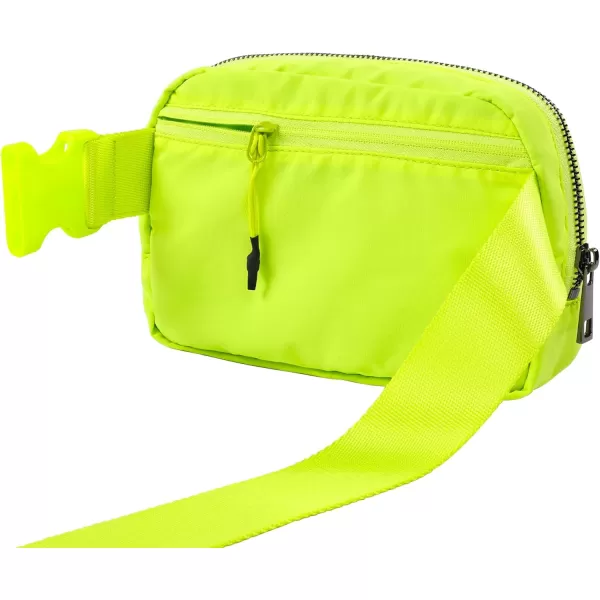 imageODODOS Unisex Mini Belt Bag with Adjustable Strap Small Fanny Pack for Workout Running Traveling Hiking IvoryNeon