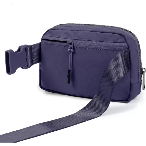 imageODODOS Unisex Mini Belt Bag with Adjustable Strap Small Fanny Pack for Workout Running Traveling Hiking IvoryPurple Reign