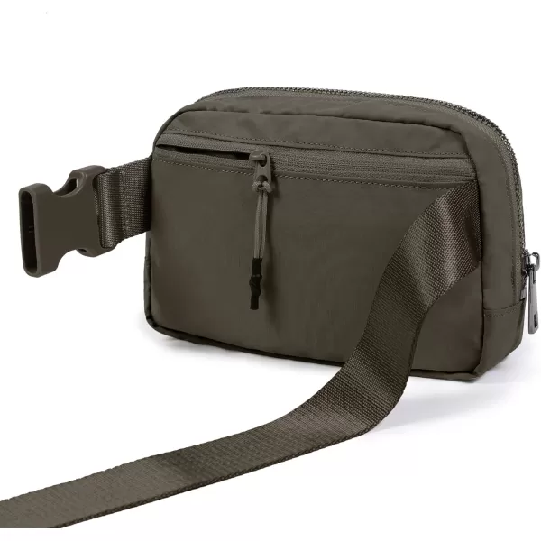 imageODODOS Unisex Mini Belt Bag with Adjustable Strap Small Fanny Pack for Workout Running Traveling Hiking IvoryTurkish Coffee