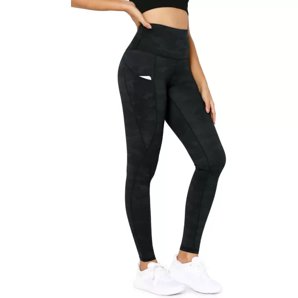 imageODODOS Womens High Waisted Yoga Leggings with Pockets Tummy Control Non See Through Workout Athletic Running Yoga PantsCharcoal Camo