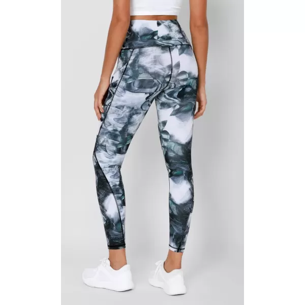 imageODODOS Womens High Waisted Yoga Leggings with Pockets Tummy Control Non See Through Workout Athletic Running Yoga PantsCrosstalk Navy