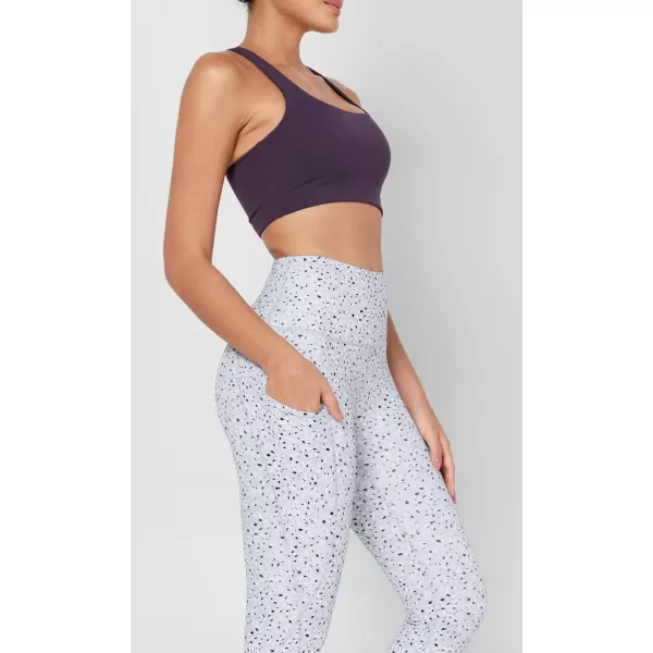 imageODODOS Womens High Waisted Yoga Leggings with Pockets Tummy Control Non See Through Workout Athletic Running Yoga PantsDalmatian