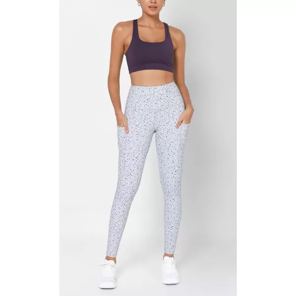 imageODODOS Womens High Waisted Yoga Leggings with Pockets Tummy Control Non See Through Workout Athletic Running Yoga PantsDalmatian