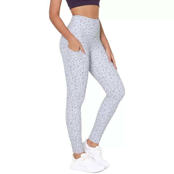 imageODODOS Womens High Waisted Yoga Leggings with Pockets Tummy Control Non See Through Workout Athletic Running Yoga PantsDalmatian