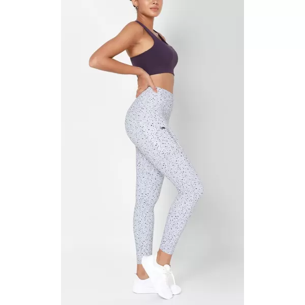 imageODODOS Womens High Waisted Yoga Leggings with Pockets Tummy Control Non See Through Workout Athletic Running Yoga PantsDalmatian