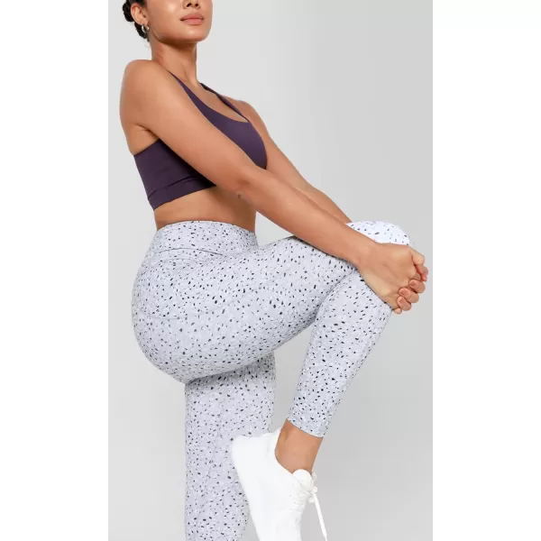 imageODODOS Womens High Waisted Yoga Leggings with Pockets Tummy Control Non See Through Workout Athletic Running Yoga PantsDalmatian
