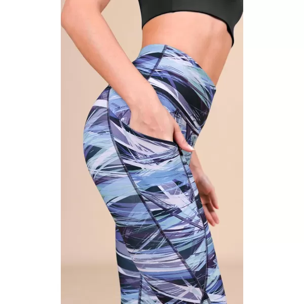 imageODODOS Womens High Waisted Yoga Leggings with Pockets Tummy Control Non See Through Workout Athletic Running Yoga PantsGraphic Purple