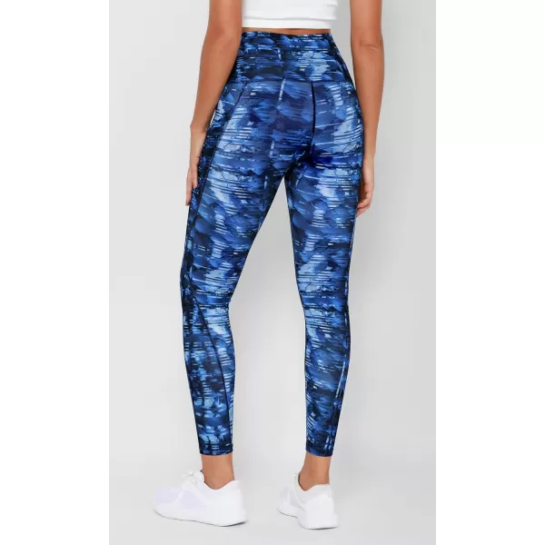 imageODODOS Womens High Waisted Yoga Leggings with Pockets Tummy Control Non See Through Workout Athletic Running Yoga PantsIndigo
