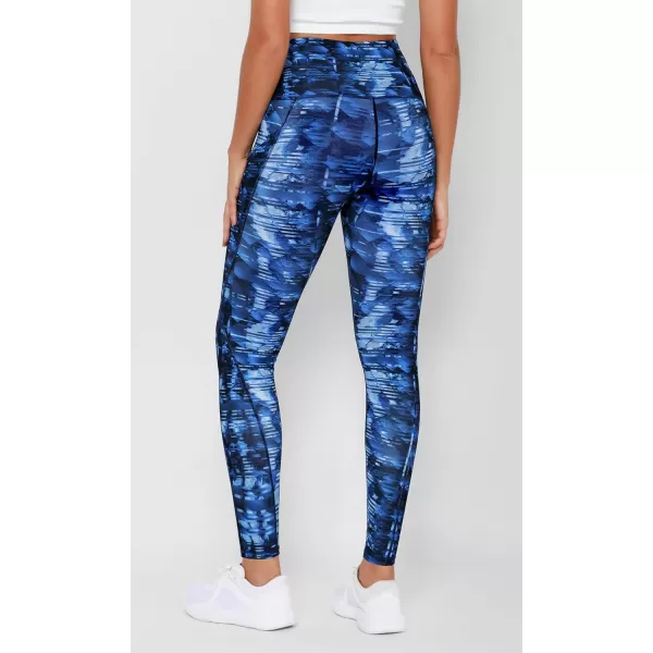 imageODODOS Womens High Waisted Yoga Leggings with Pockets Tummy Control Non See Through Workout Athletic Running Yoga PantsIndigo