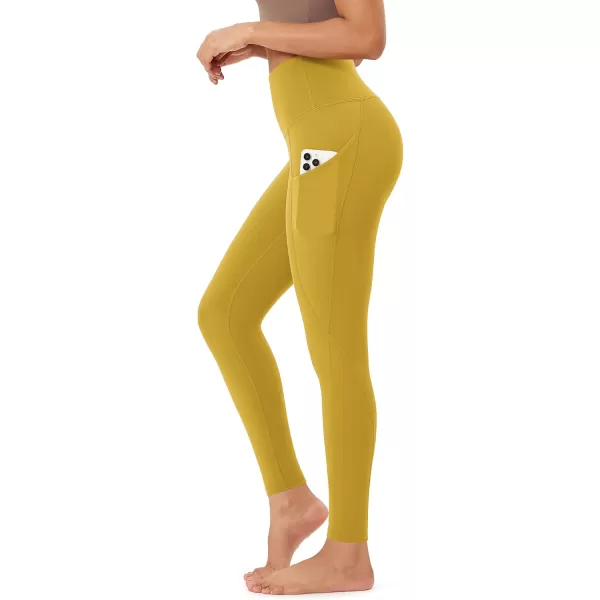 imageODODOS Womens High Waisted Yoga Leggings with Pockets Tummy Control Non See Through Workout Athletic Running Yoga PantsMango Mint