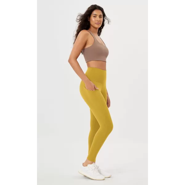imageODODOS Womens High Waisted Yoga Leggings with Pockets Tummy Control Non See Through Workout Athletic Running Yoga PantsMango Mint
