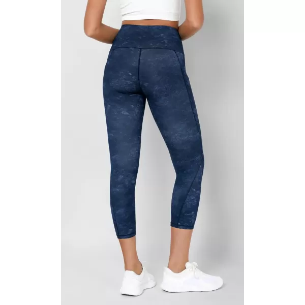 imageODODOS Womens High Waisted Yoga Leggings with Pockets Tummy Control Non See Through Workout Athletic Running Yoga PantsNavy Stone