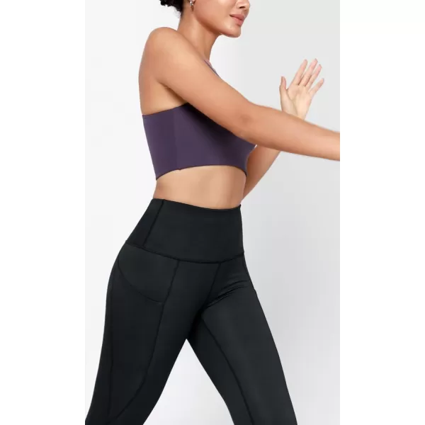 imageODODOS Womens High Waisted Yoga Leggings with Pockets Tummy Control Non See Through Workout Athletic Running Yoga PantsNight Rain