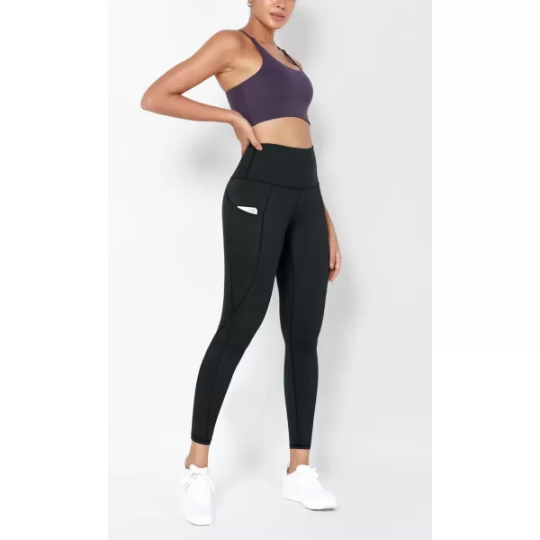 imageODODOS Womens High Waisted Yoga Leggings with Pockets Tummy Control Non See Through Workout Athletic Running Yoga PantsNight Rain