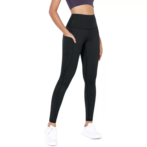 imageODODOS Womens High Waisted Yoga Leggings with Pockets Tummy Control Non See Through Workout Athletic Running Yoga PantsNight Rain
