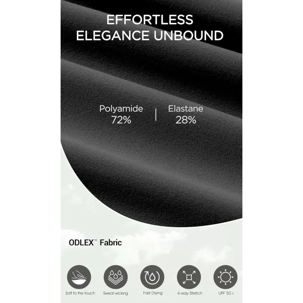 imageODODOS Womens High Waisted Yoga Leggings with Pockets Tummy Control Non See Through Workout Athletic Running Yoga PantsOnyx Black Grey