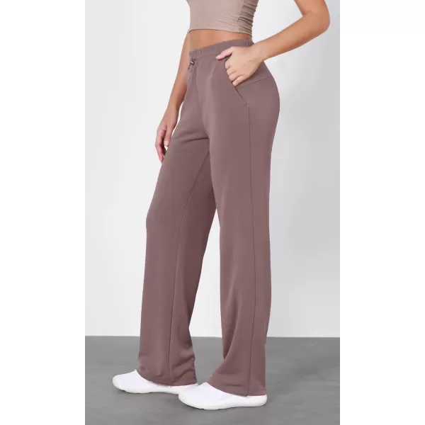 imageODODOS Womens Modal Soft Wide Leg Pants with Pockets Adjustable Shockcord High Waist Casual Lounge Pants272931quot InseamRose Taupe