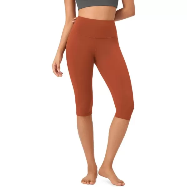 imageODODOS ODCLOUD Buttery Soft Lounge Yoga Capris for Women 14quot  19quot  21quot High Waist Capri LeggingsOrange Rust