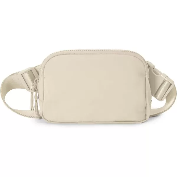imageODODOS Unisex Mini Belt Bag with Adjustable Strap Small Fanny Pack for Workout Running Traveling Hiking IvoryBeige