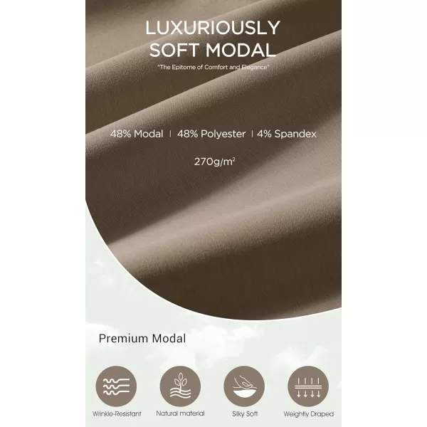 imageODODOS Modal Soft Maxi Skirt for Women Back Slit High Waist Casual Long Pencil SkirtsEspresso