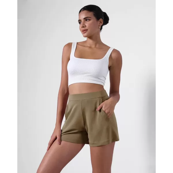 imageODODOS Modal Soft Relaxed Shorts with Pockets for Women High Wasit Casual ShortsEspresso